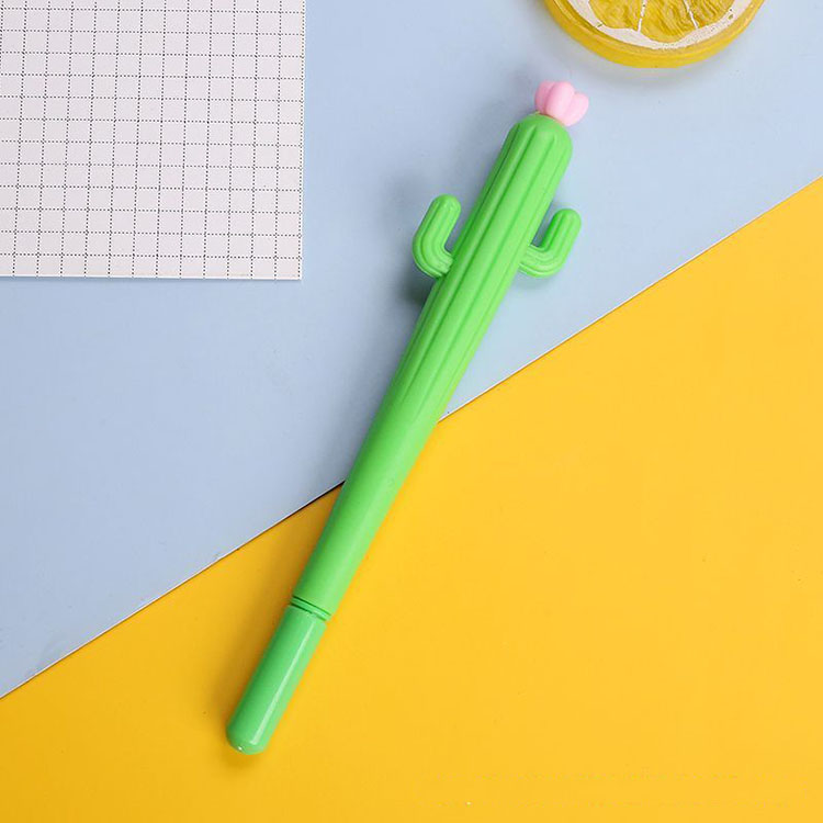 Gel-Ink Cactus Shape Pen Writing Length 240M Cute Novelty Gift for Girls and Students