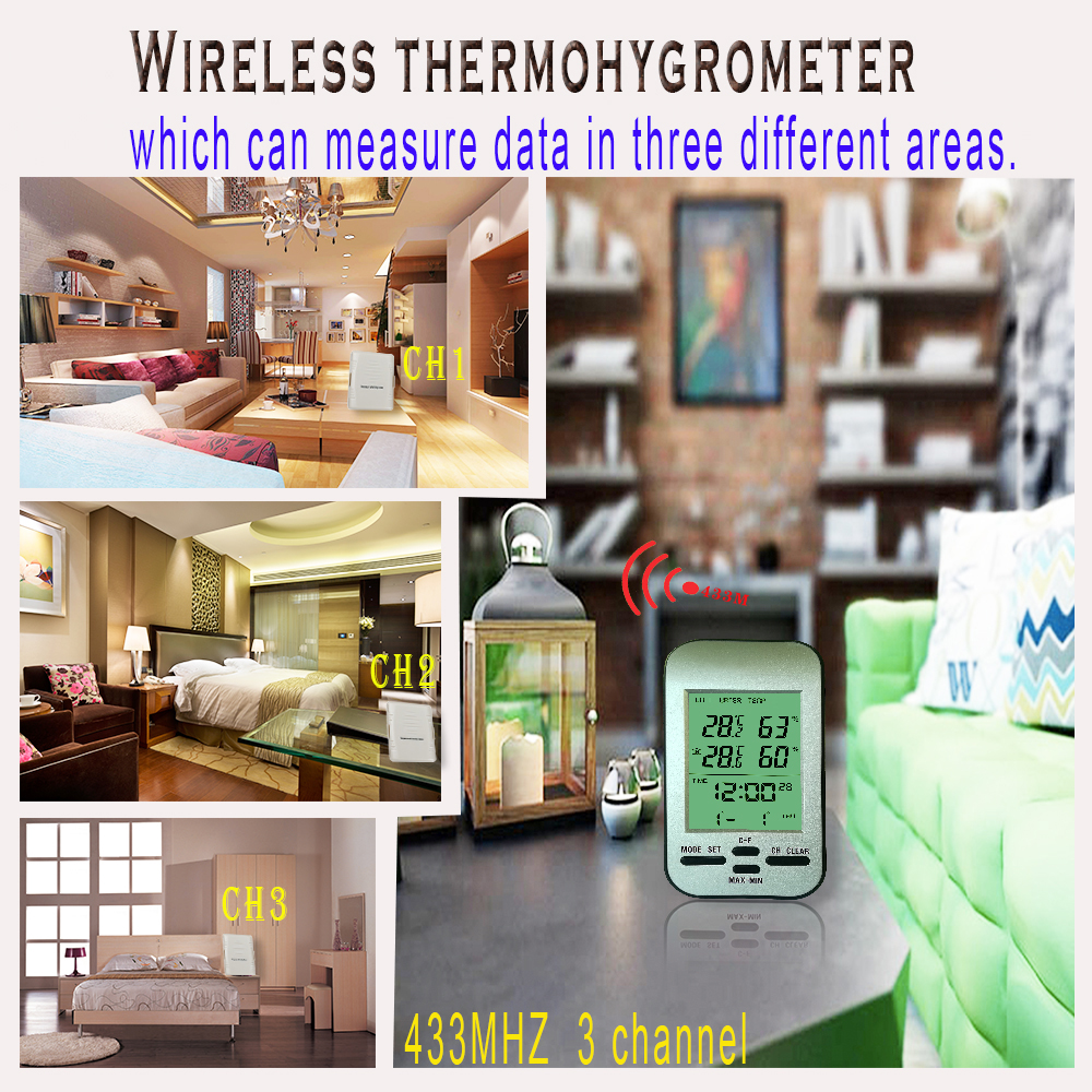 Home Wireless Temperature And Humidity Meter With Clock And Weather Forecast Function