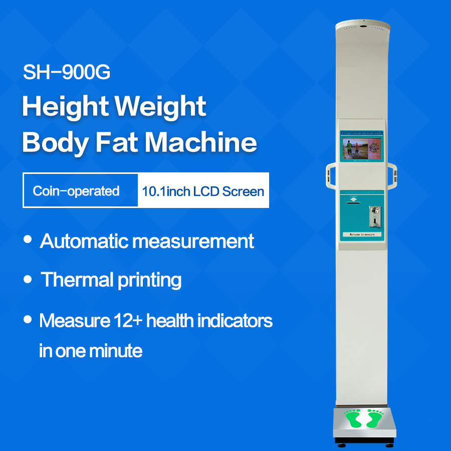 Automatic Coin Operated Bmi Weight Scale Ultrasonic Height Body Fat Analyzer