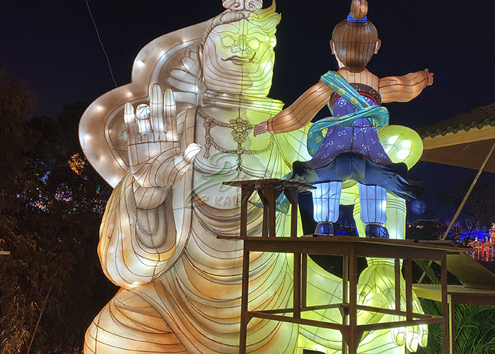 Sensational 2019 Nezha Legendary Fabric Chinese Lanterns Display Animation Exhibition Hall
