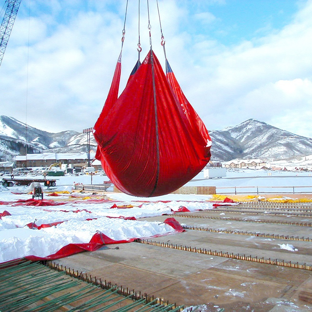 18oz PVC Vinyl Tarpaulin PVC Snow Removal Tarp With Straps For Construction Site