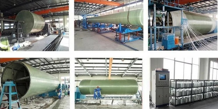 Cylindrical Antiseptic FRP Storage Tank For Chemical Production Line