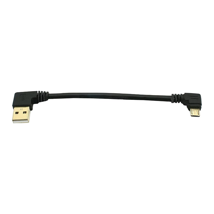 Angle USB to L Shape Left Right Angle 90 Degree Micro V8 Extension Data Charger Cable