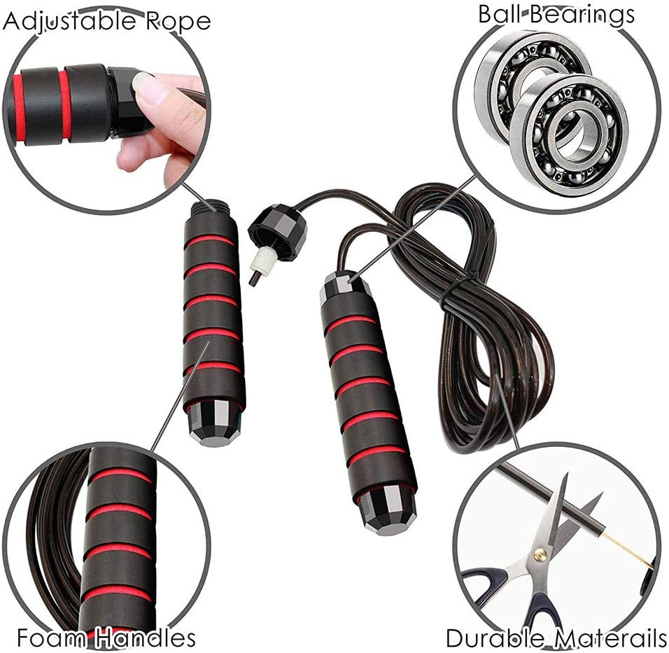 2021 2.8M Weighted Fitness Rope Adjustable Unisex Jump Rope