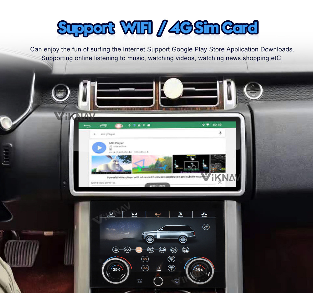 Car Radio Range Rover vogue L405 AC touching screen DVD Multimedia player carplay stereo AC Panel