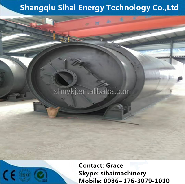 Raw Material Rubber 2022 Thermal Cracking Machine Refines Waste Tyres to Oil Equipment