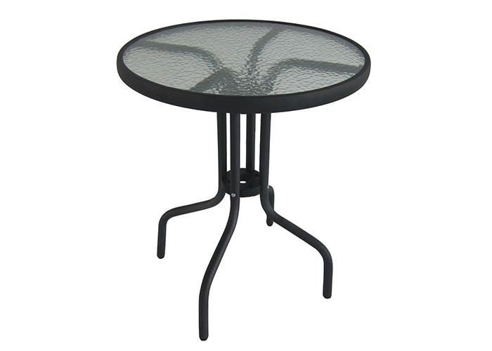 Waterproof Steel Frame Tempered Glass Outdoor Table EN581 Approved