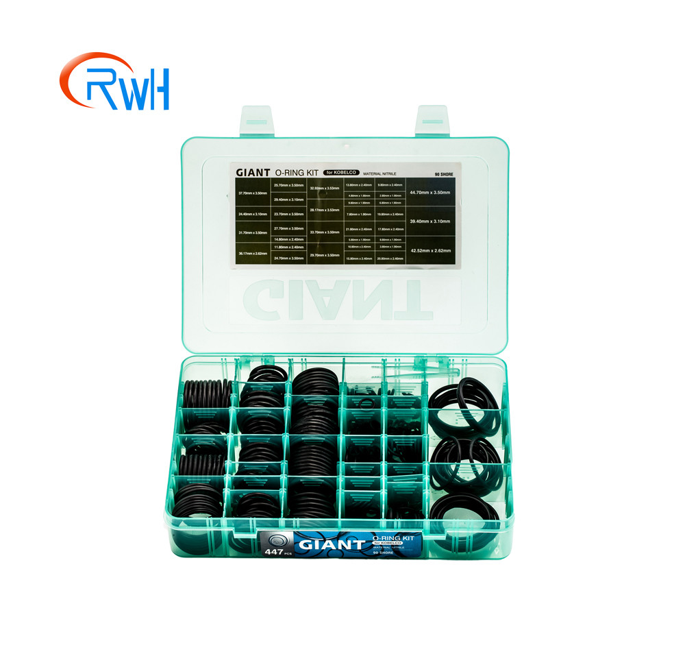 Excavator Kobelco 447 pcs O Ring Box NBR 90 O Ring Repair Kit