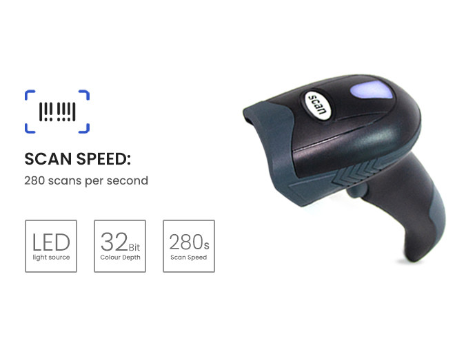 680*480 Long Range Qr Code Scanner / 300dpi 1D/2D QR Code Wireless Barcode Scanner