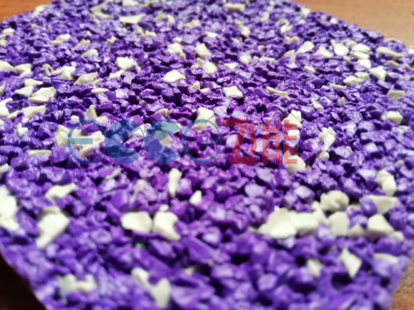 Outdoor Soft Artificial Grass Granules Purple EPDM