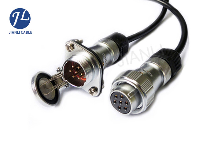 Copper Shielding 7 Pin Din Extension Cable For Car Cctv Camera System