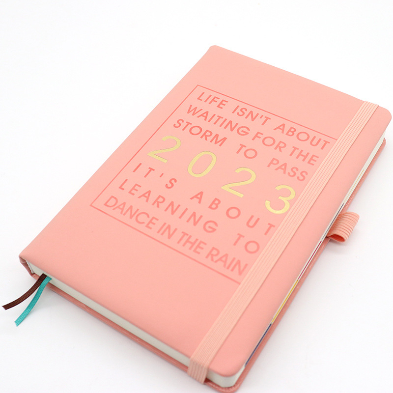 Binding Loose-leaf Leather Journal Hardcover Planner Customizable for School Students