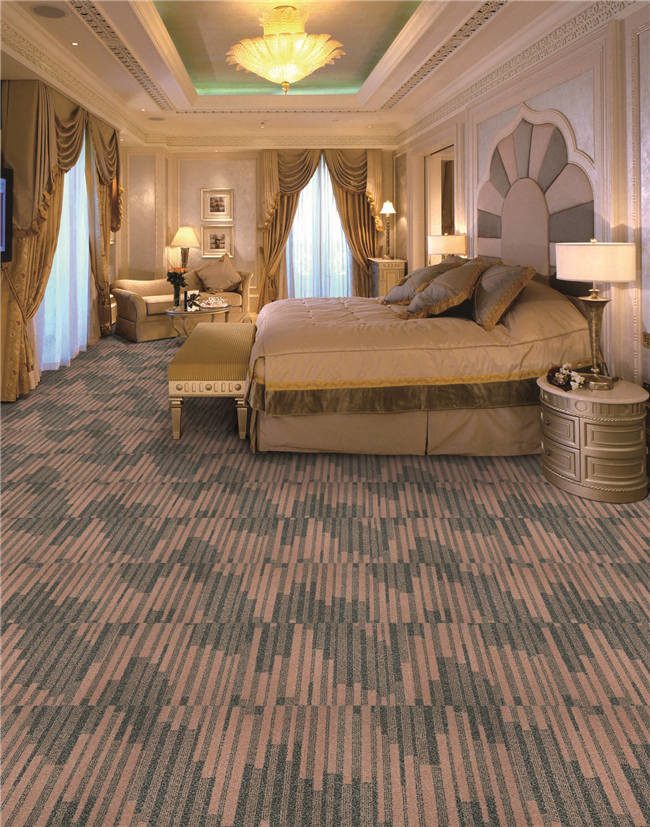 Polypropylene Yarn Type Hotel Carpet Tiles / Commercial Hospitality Carpet