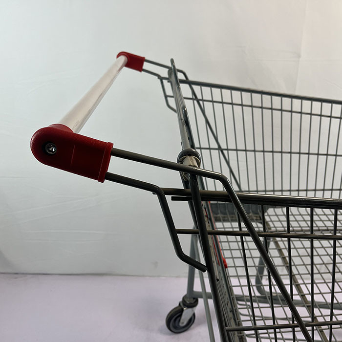 Powder Coating 300L Supermarket Shopping Trolley American Style
