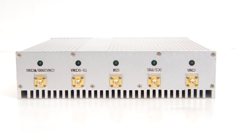 UHF VHF 3G Mobile Phone Signal Jammer 25 Meters 8 Antenna Jammer
