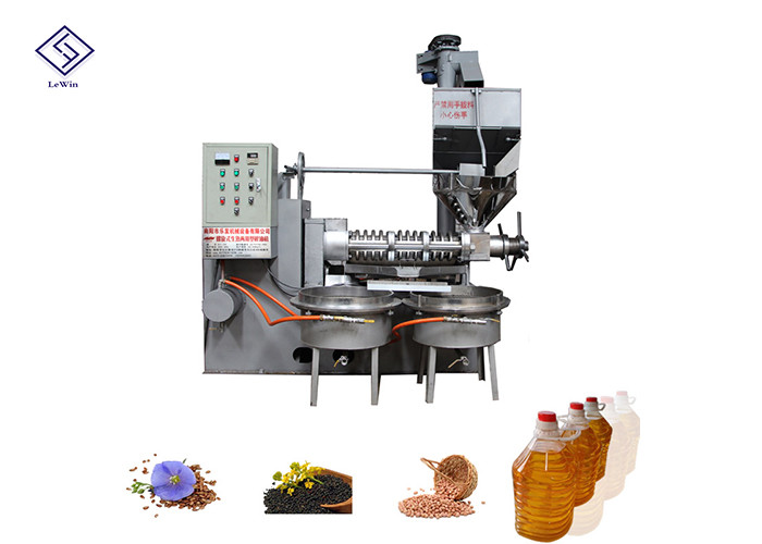 Spiral Cold / Hot Press Screw Oil Press Machine Oil Extractor 1650kg Weight