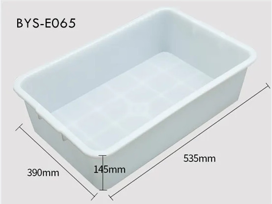 Supermarket Plastic Thickened White Rectangular Storage Ice Tray Display Food Freezer Box