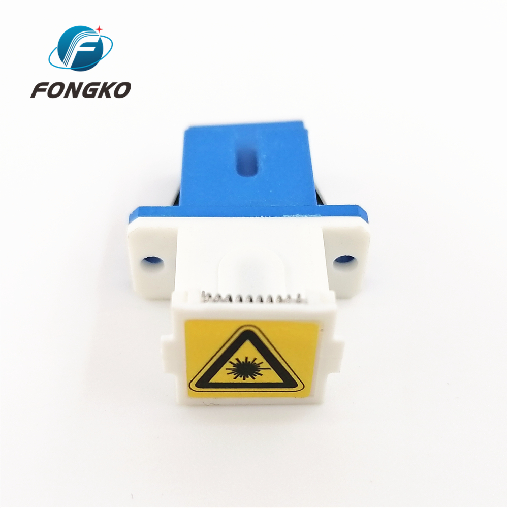 Sm Blue Fiber Optic Adapter UPC SC coupler With Ear