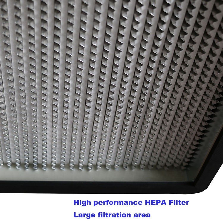 H14 EU13 EU14 Deep Pleat HEPA Filter Flow Hood Filter With Aluminium Foil