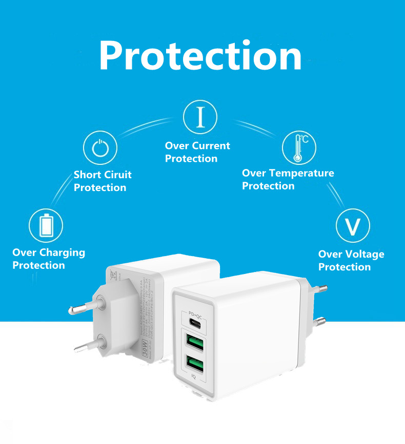 Mini Detachable Plug 30W Universal Wall Charger Adaptor