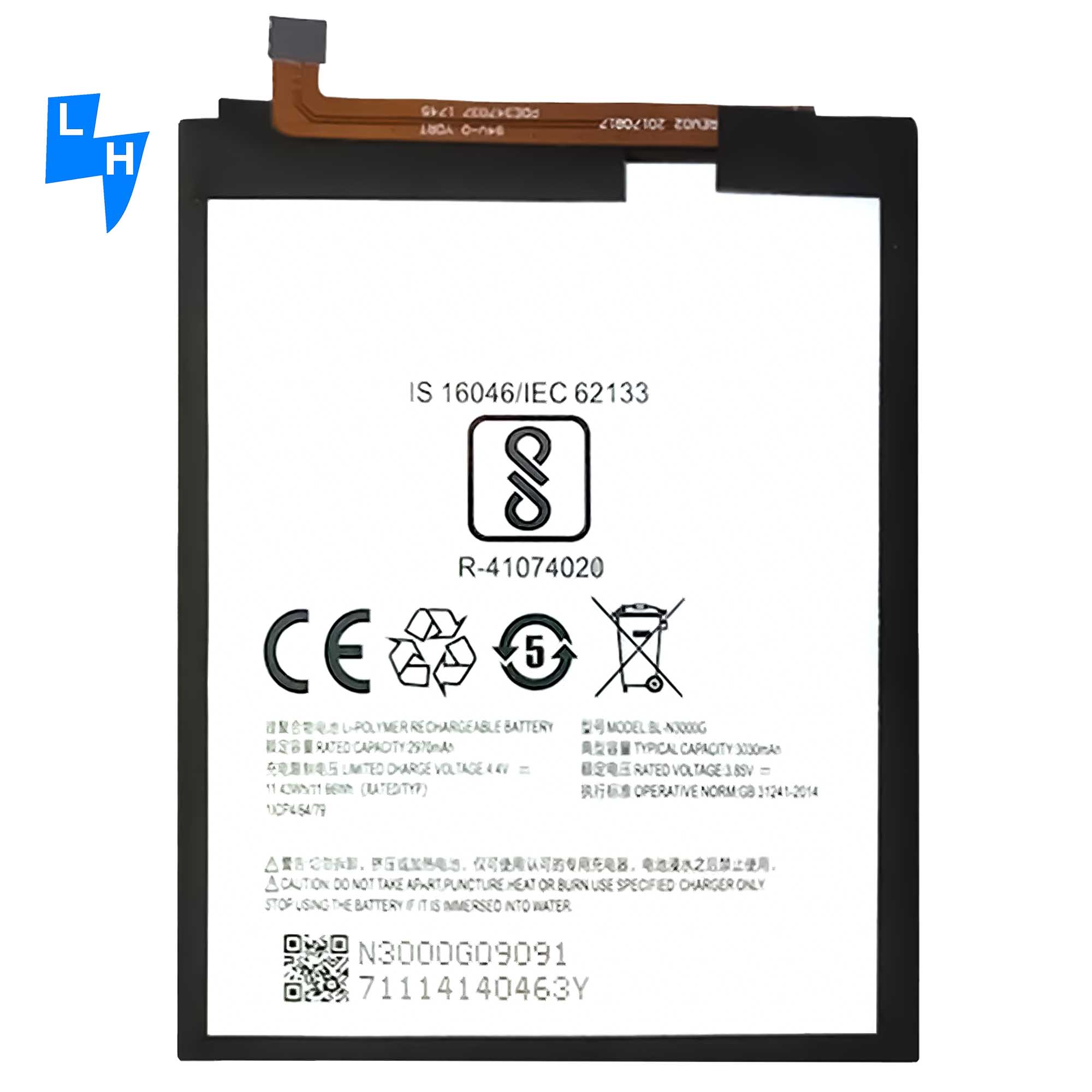 High Capacity 3030mAh OEM BL-N3000G Mobile Phone Battery for Gionee S11 Lite 500PCS