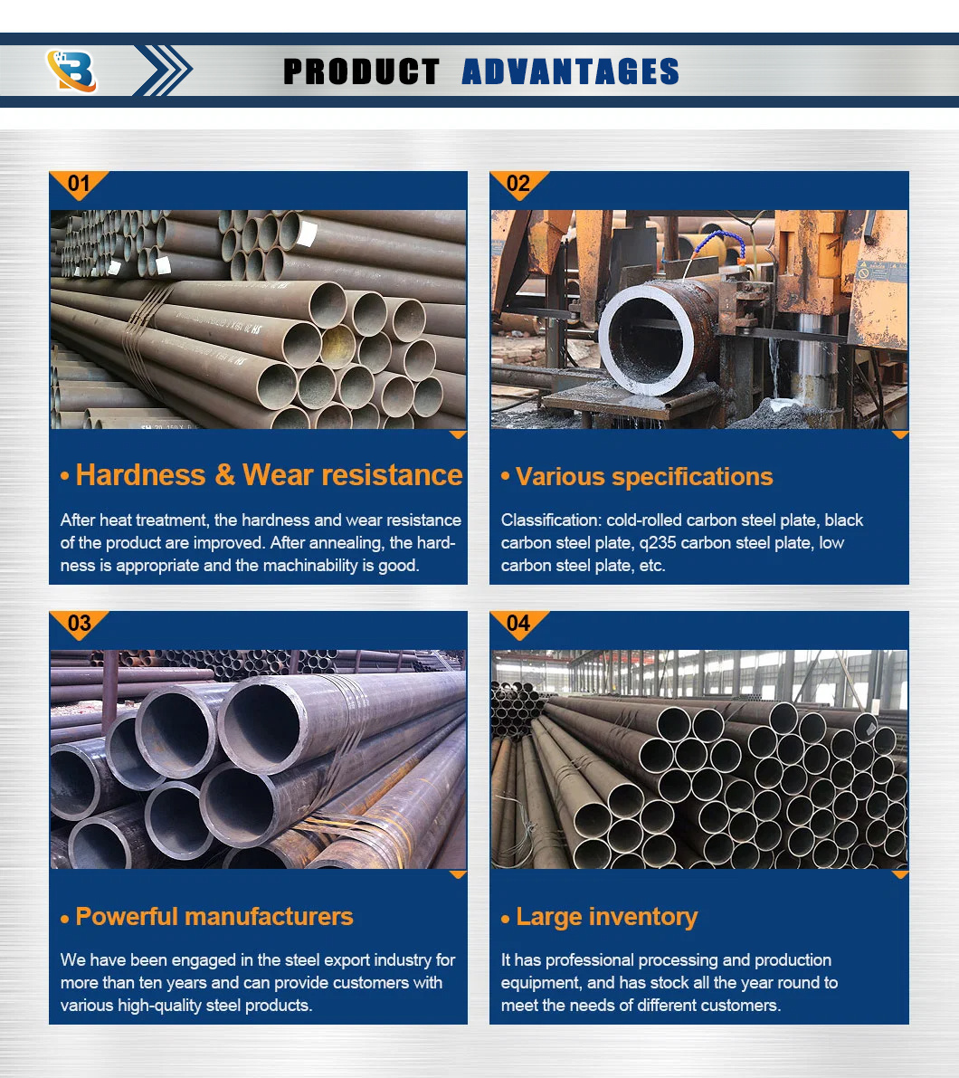 Carbon Steel Seamless Pipe Sch 80 ASTM A192 Seamless Carbon Steel Pipe Suppliers Carbon Steel Pipe for Furniture