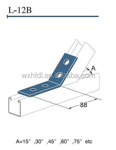 Power 45 Degree Angle Bracket Unistrut Gate Channel Fittings