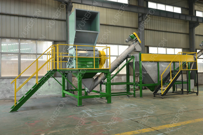 SUS 304 PET Plastic Washing Recycling Machine , Plastic Recycling Crusher With SKD 11 Knife