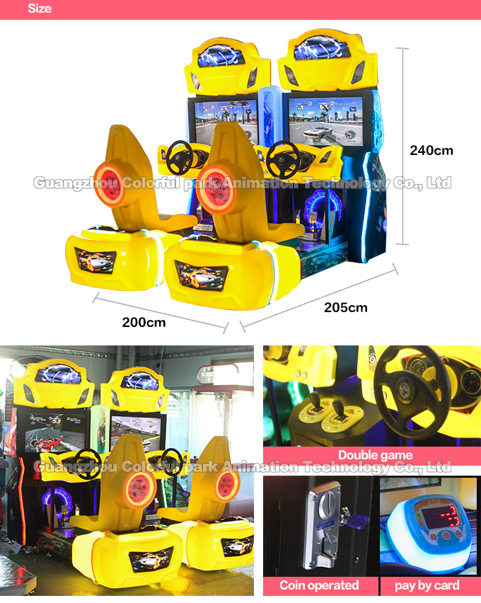 Simulator arcade game machine smart card reader dirty drivin coin operated car racing game machine