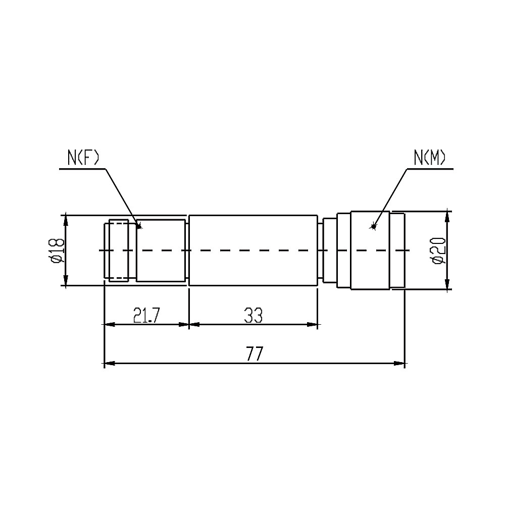 2 W Coaxial Fixed Attenuators DC-18 GHz Connector N,TNC,SMA