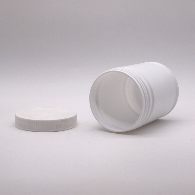 500ml HDPE Plastic Powder Container with Customized Cylinder Shape Label Sticker Design