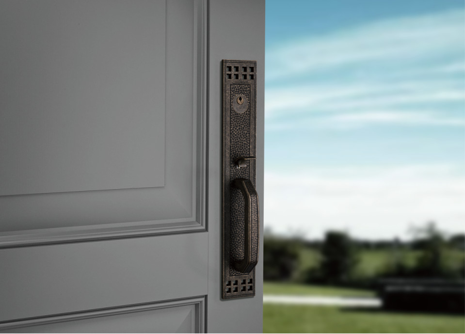 89mm 608mm American Door Handles Matte Black Exterior Grip Set Door Handle