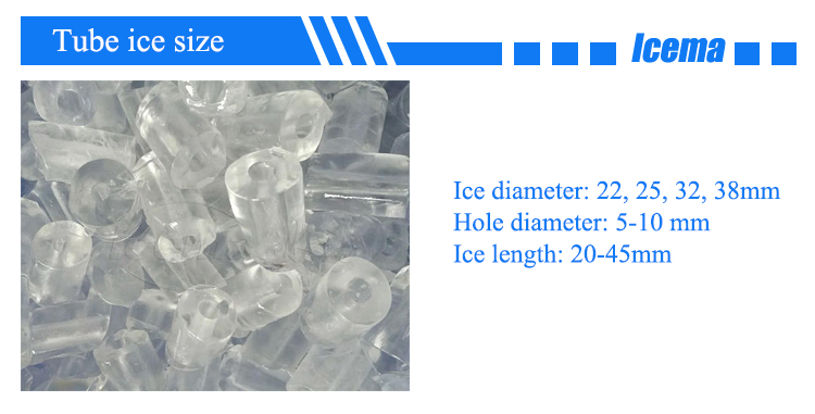 10Tons/24H Commercial Ice Tube Maker Machine Automatic