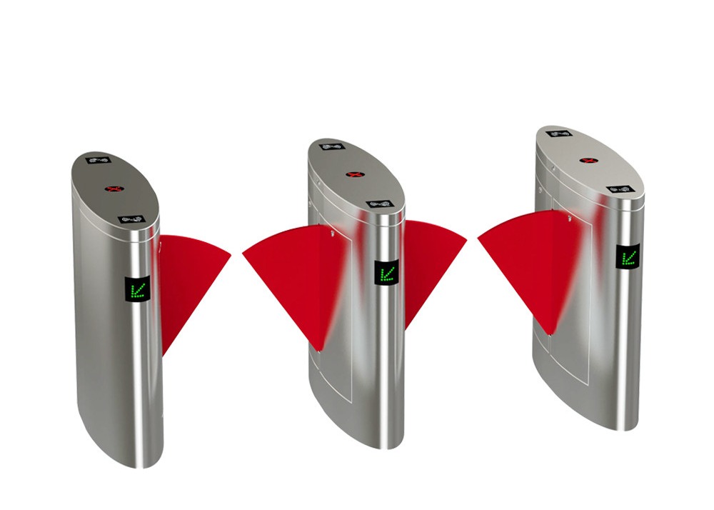 Office Building Rotating Flap Turnstile Gate Bi Directional Pass