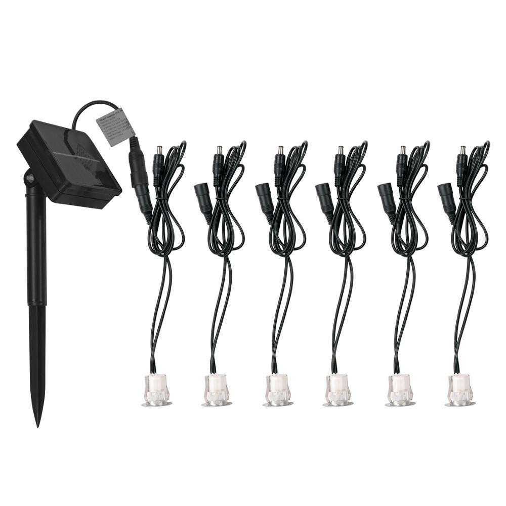 Low Voltage Recessed LED Underground Light , 30mm 6 Lights Solar Powered Deck Lights