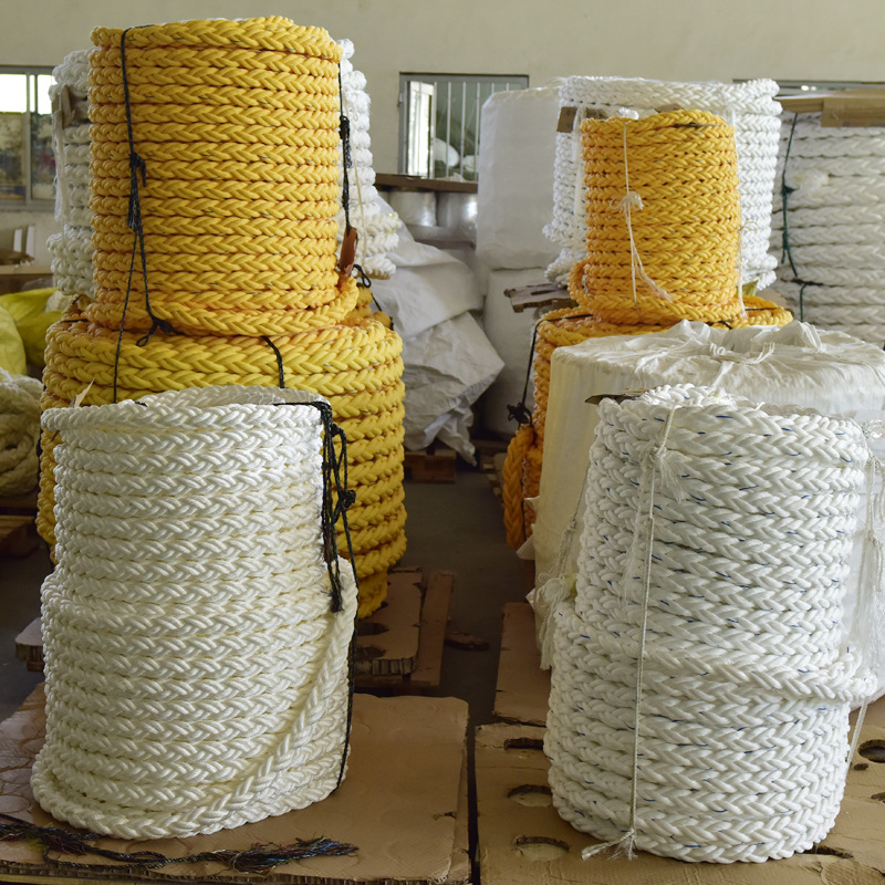 OEM High Tenacity 60mm Polyester Rope Braided Rope For Mooring