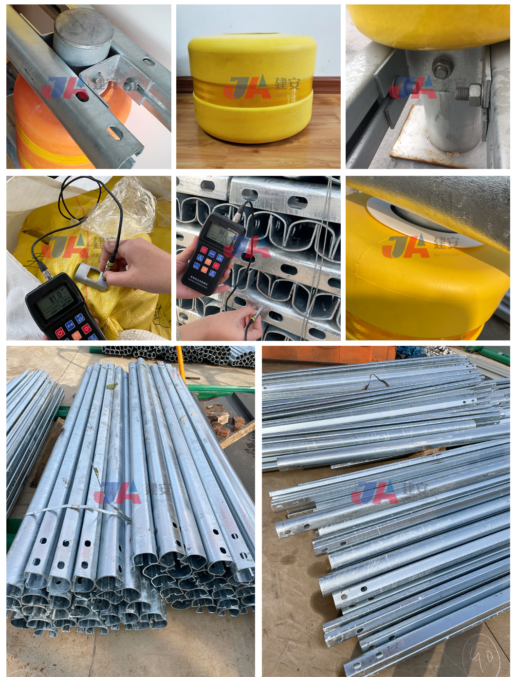 Rotating Anti Collision Roller Guardrail For Q235 Q345 EVA Highway Guardrail
