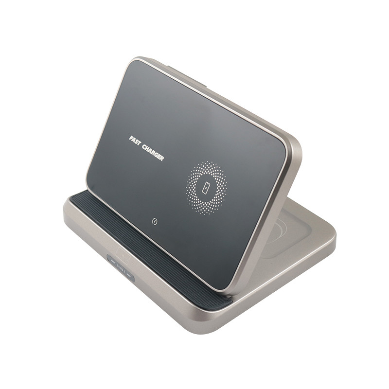 ABS PC Material Multifunction Wireless Charger with 5V/2.1A Input and Box Support