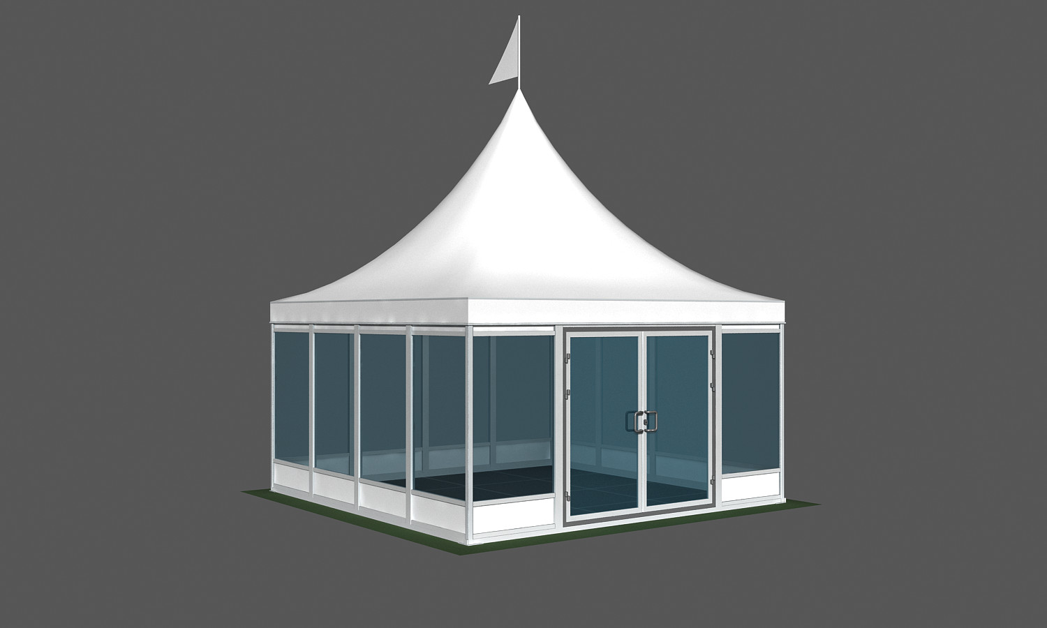 Pogada Aluminum Frame Tent With Glass Walls Party Events Customed