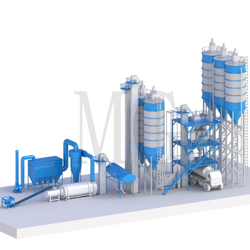 10 - 30T/H Full Automatic Tile Adhesive Machine 12m With Twin Shaft Paddle Mixer