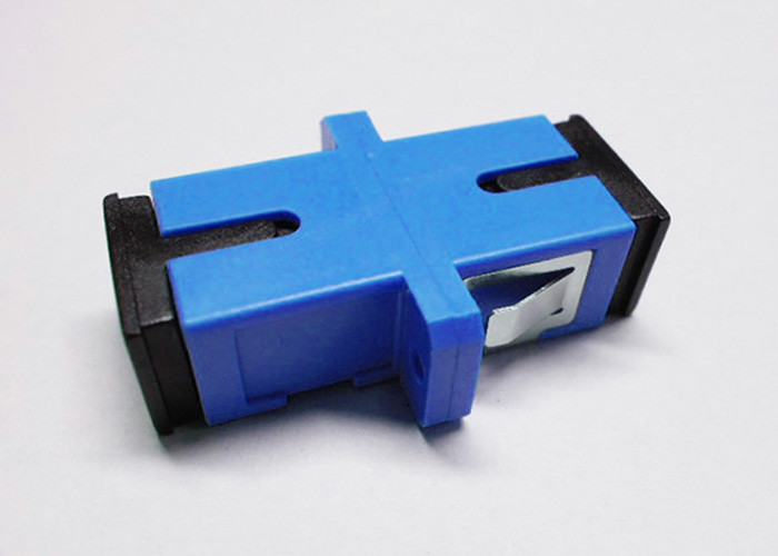 Blue color Ceramic or Bronze Sleeve SC/PC-SM Fiber Optic Adapter for Active Device Termination