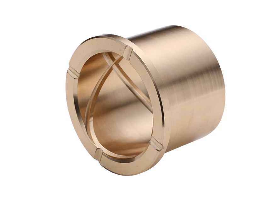 CNC Precision Machining Copper Flange Sleeve Bushing Oil Groove Costom Size
