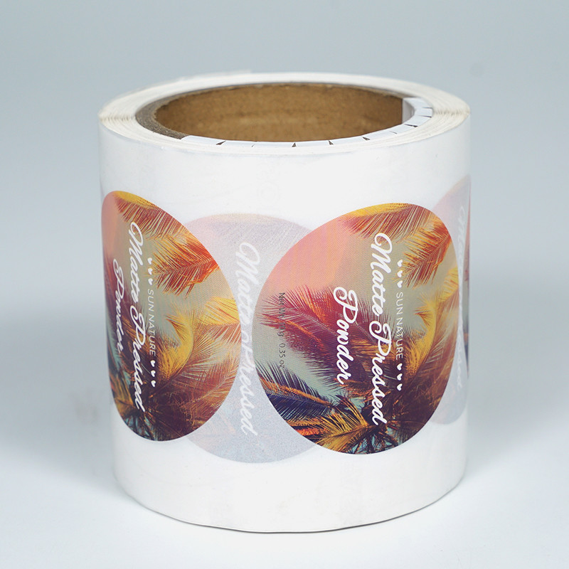 5CM FSC Sticker Roll Paper Sticker Labels Printing For Makeup Box