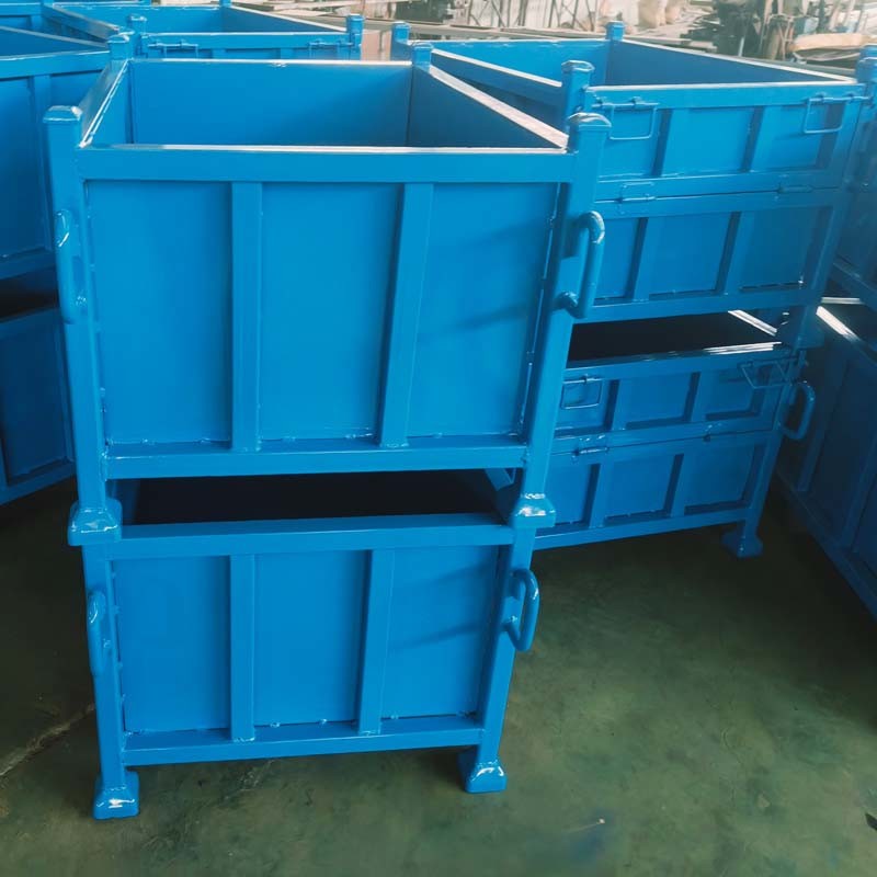 Customized Foldable Stacking Metal Box Pallet Industrial Storage Box