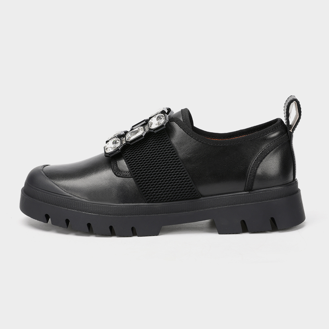 Black Flat For Women New Styles Office Lady Shoe , Casual Mary Jane Flat Shoe