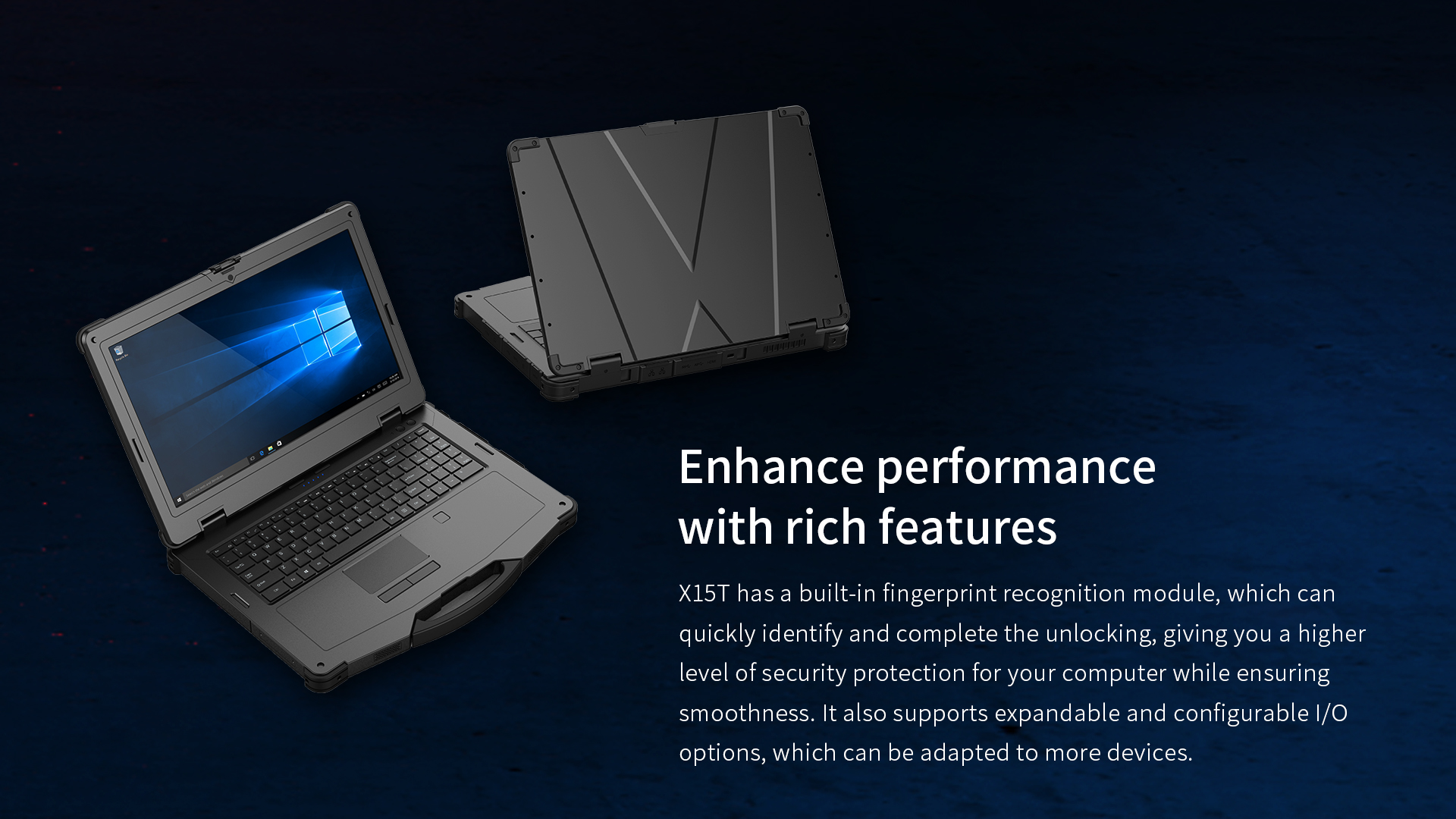 win10/11 15.6 Inch Rugged Portable Computer Tough Laptop with NFC 5G RS232 Wifi 6 DB95 IP65