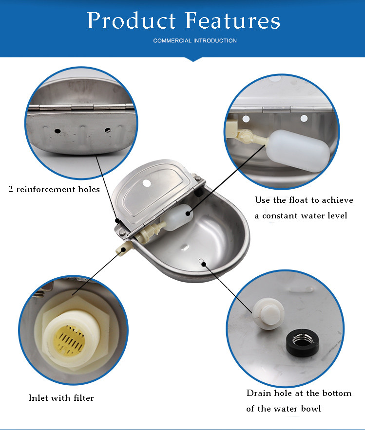 Stainless Steel Milk Machine Spare Parts Cow Automatic Drinker Float