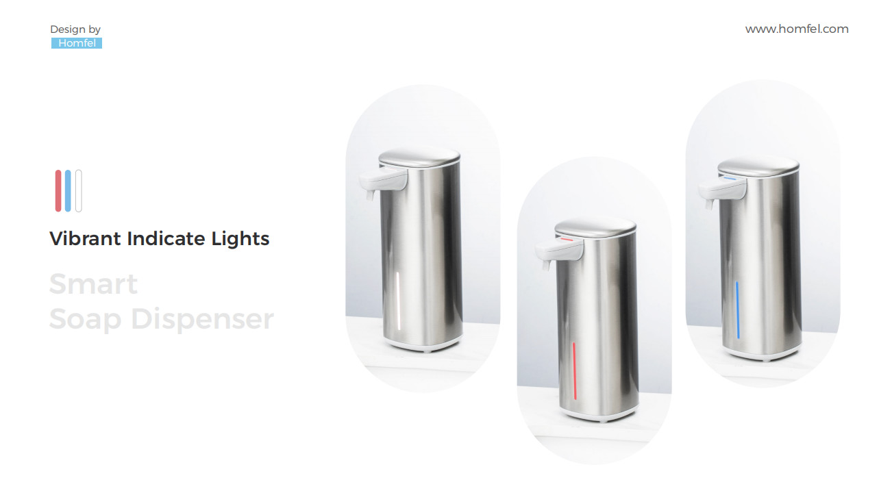 Touch-Free Rechargeable Sensor Liquid Soap Pump Dispenser , Polished Stainless Steel