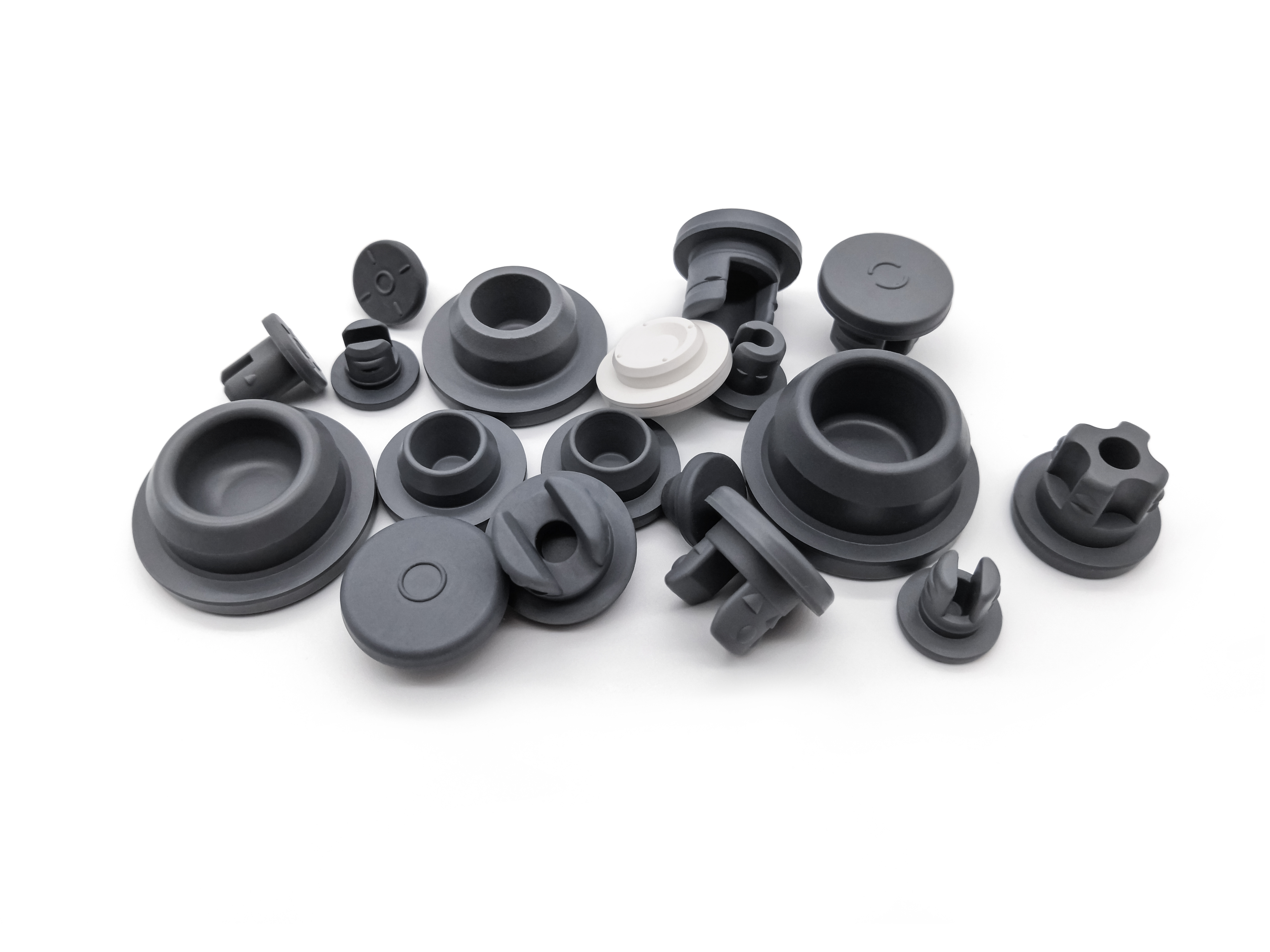 ISO13485 Medical Rubber Stopper 20mm Butyl Silicone Test Tube Stopper