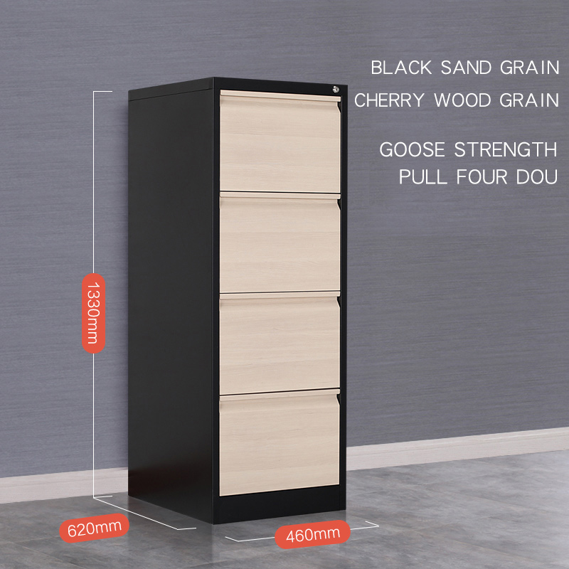 Modern 4 Drawers Office Filing Cabinets 0.4mm To 1.2mm